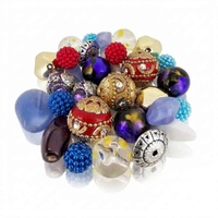 Crimson Sapphire Treasure Bead Mix – Eclectic Vintage & Artisan Assortment