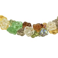 Czech Glass Flower Beads 7mm – Earthtone Mix x 10