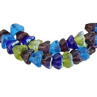 Czech Glass Flower Beads 6x8mm – Gemtones Mix x 10