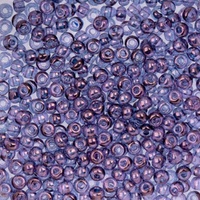Czech Glass Seed Beads 6/0 Transparent Blue Bronze-Lined – 22g Vial