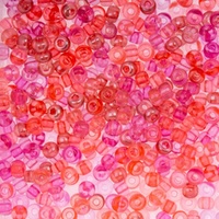 Czech Glass Seed Beads 6/0 Pink Luster Mix – 22g Vial