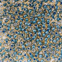 Czech Glass Seed Beads 6/0 Blue Core Light Topaz – 22g Vial
