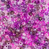 Czech Glass Seed Beads 6/0 Purple Passion Mix – 22g Vial