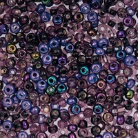 Czech Glass Seed Beads 6/0 Royal Amethyst Mix – 22g Vial