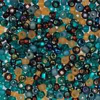 Czech Glass Seed Beads 6/0 Coffee Harvest Mix – 22g Vial