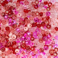 Czech Glass Seed Beads 6/0 Royal Pink Mix – 22g Vial