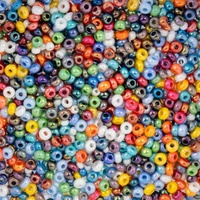 Czech Seed Beads 8/0 – Opaque Multi Rainbow Mix 22g Vial