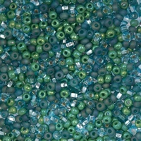 Czech Seed Beads 8/0 – Retro Blue Mix 22g Vial