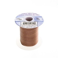 Cotton Wax Cord 1mm Round Brown – 25m Spool