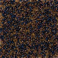 Czech Seed Beads 10/0 – Midnight Gold Mix 22g Vial