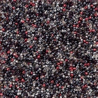 Czech Seed Beads 10/0 – Steel and Scarlet Mix 22g Vial
