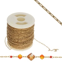 Gold Plated Stainless Steel Bead Chain 0.25mm – 8m Spool