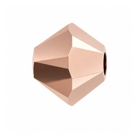 Swarovski Crystal Bicone Beads 4mm - Rose Gold 2X