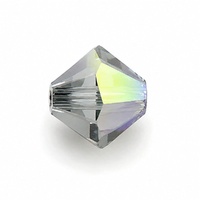 Swarovski Crystal Bicone Beads 4mm - Crystal AB Comet Argent Light