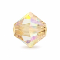 Swarovski Crystal Bicone Beads 4mm - Crystal AB Golden Shadow