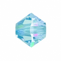 Swarovski Crystal Bicone Beads 4mm - Light Turquoise Shimmer 2X