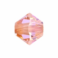 Swarovski Crystal Bicone Beads 4mm - Rose Peach Shimmer 2X