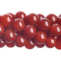 Carnelian Round Gemstone Beads 6mm – Dyed – 8 inch Strand