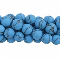 Matte Blue Turquoise Beads 6mm – Stabilised – 16 inch Strand