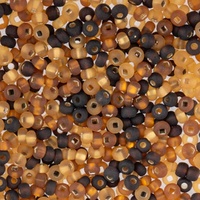 Czech Glass Seed Beads 6/0 Caramel Latte Mix – 22g Vial