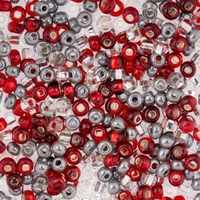 Czech Glass Seed Beads 6/0 Candy Apple Mix – 22g Vial