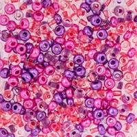 Czech Glass Seed Beads 6/0 Berry Sorbet Mix – 22g Vial