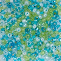 Czech Glass Seed Beads 6/0 Angel Blue Mix – 22g Vial