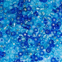 Czech Glass Seed Beads 6/0 Aqua Mix – 22g Vial