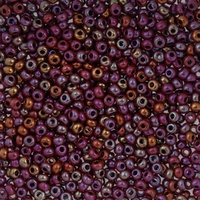 Czech Glass Seed Beads 8/0 Opaque Ruby AB – 22g Vial