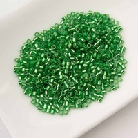 Cylin Glass Cylinder Seed Beads 11/0 – Light Green Silver Lined – 25g