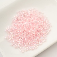 Cylin Glass Cylinder Seed Beads 11/0 – Pale Pink Lined – 25g