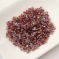 Cylin Glass Cylinder Seed Beads 11/0 – Red Gold Luster – 25g