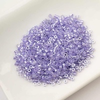 Cylin Glass Cylinder Seed Beads 11/0 – Crystal Purple Lined Ceylon – 25g
