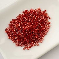 Cylin Glass Cylinder Seed Beads 11/0 – Ruby Red Silver Lined – 25g