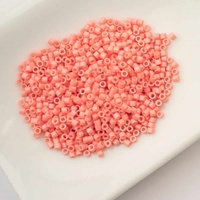 Cylin Glass Cylinder Seed Beads 11/0 – Opaque Soft Coral Pink – 25g