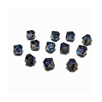 Swarovski Crystal Bicone Beads - Heliotrope 6mm x 10